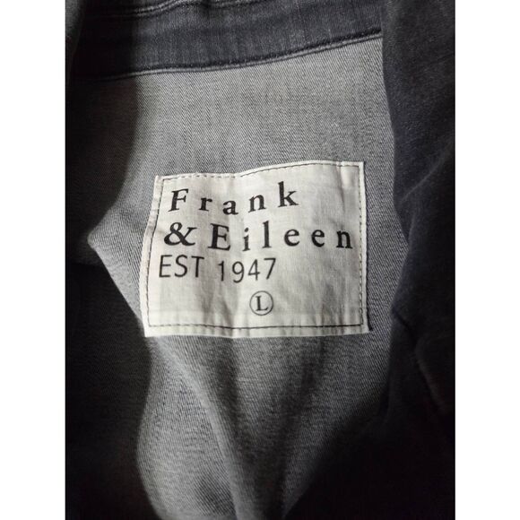 FRANK & EILEEN Belfast Performance Denim Jacket Charcoal Grey Sz Large - Picture 2 of 5